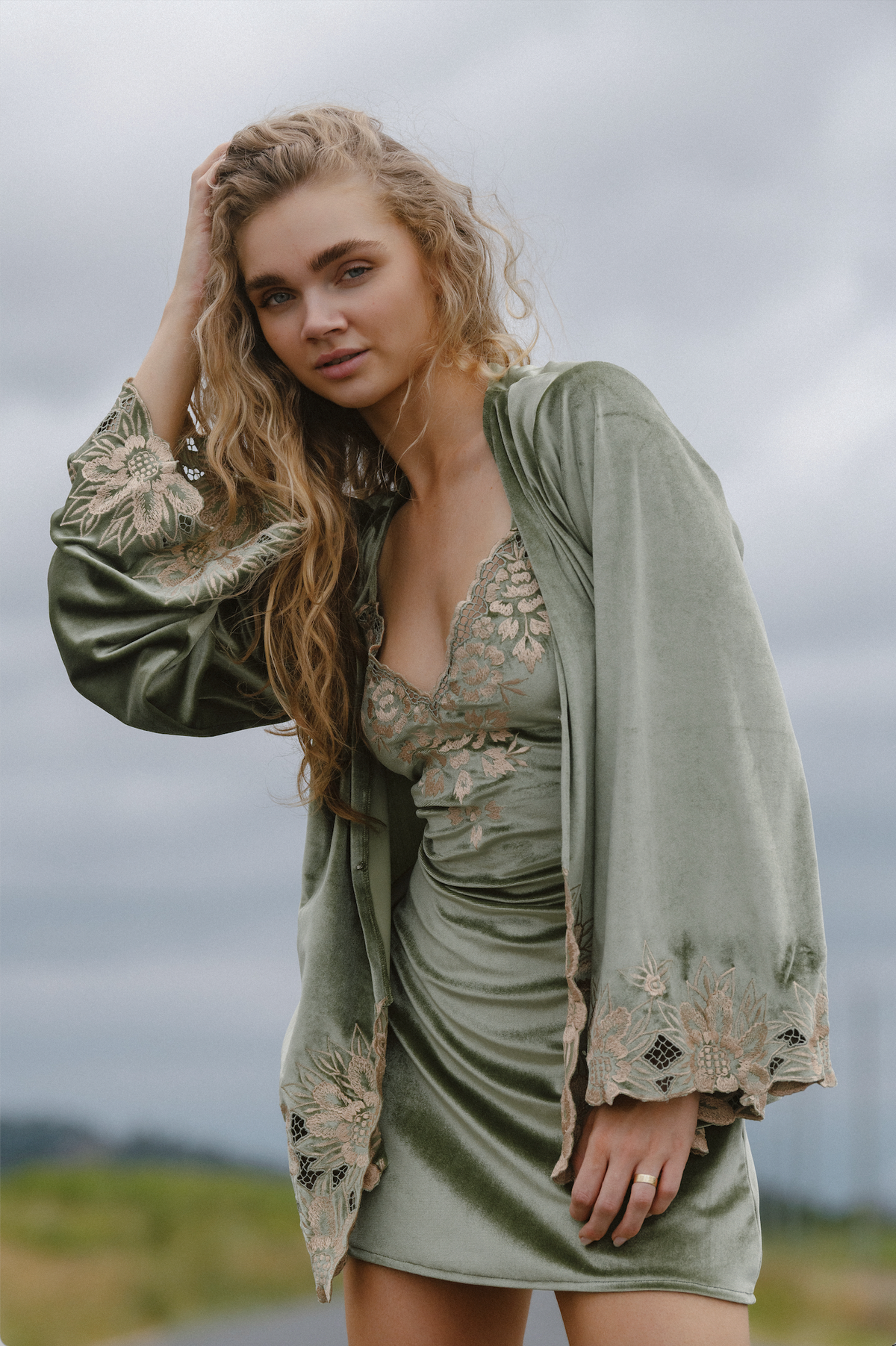 Hendrix Kimono Jacket - Moss