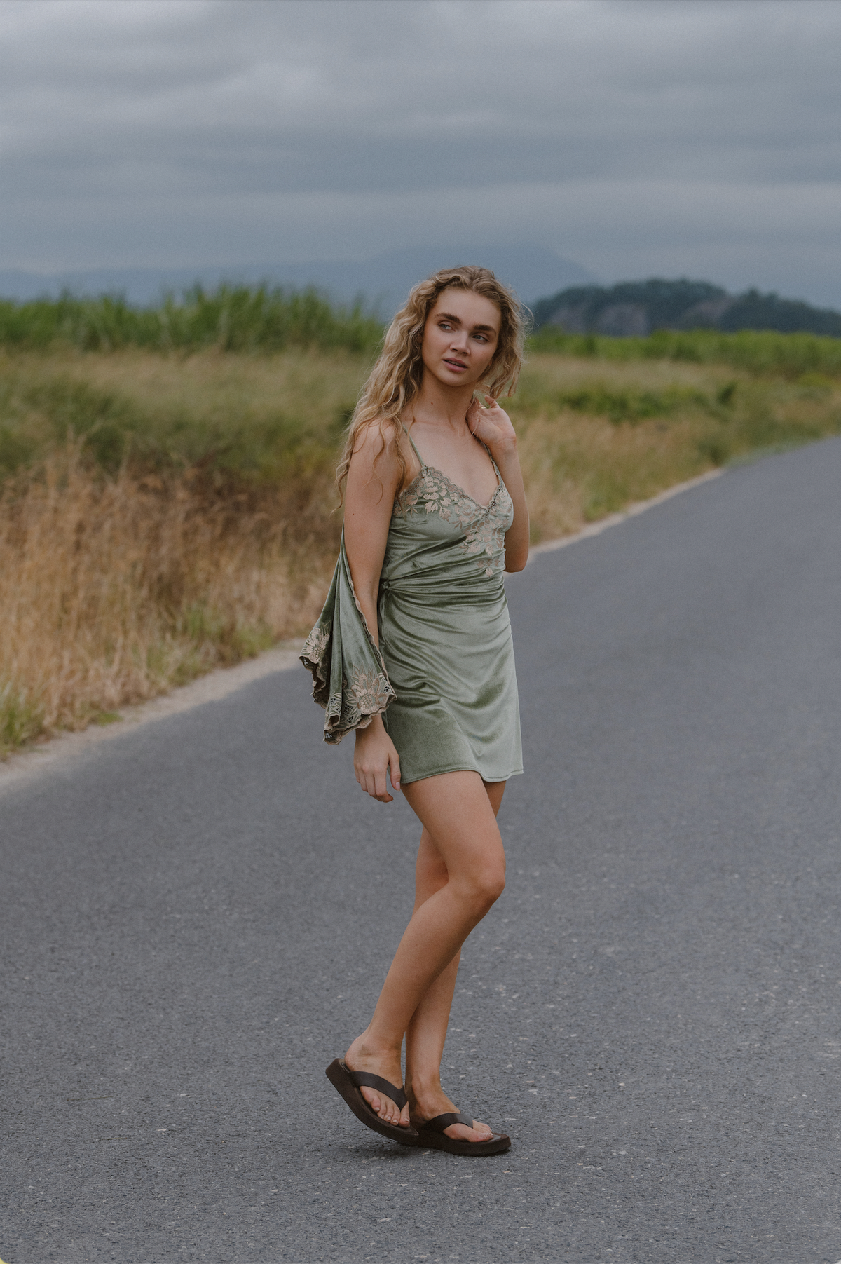Hendrix Mini Dress - Moss