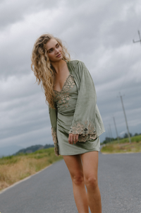 Hendrix Kimono Jacket - Moss