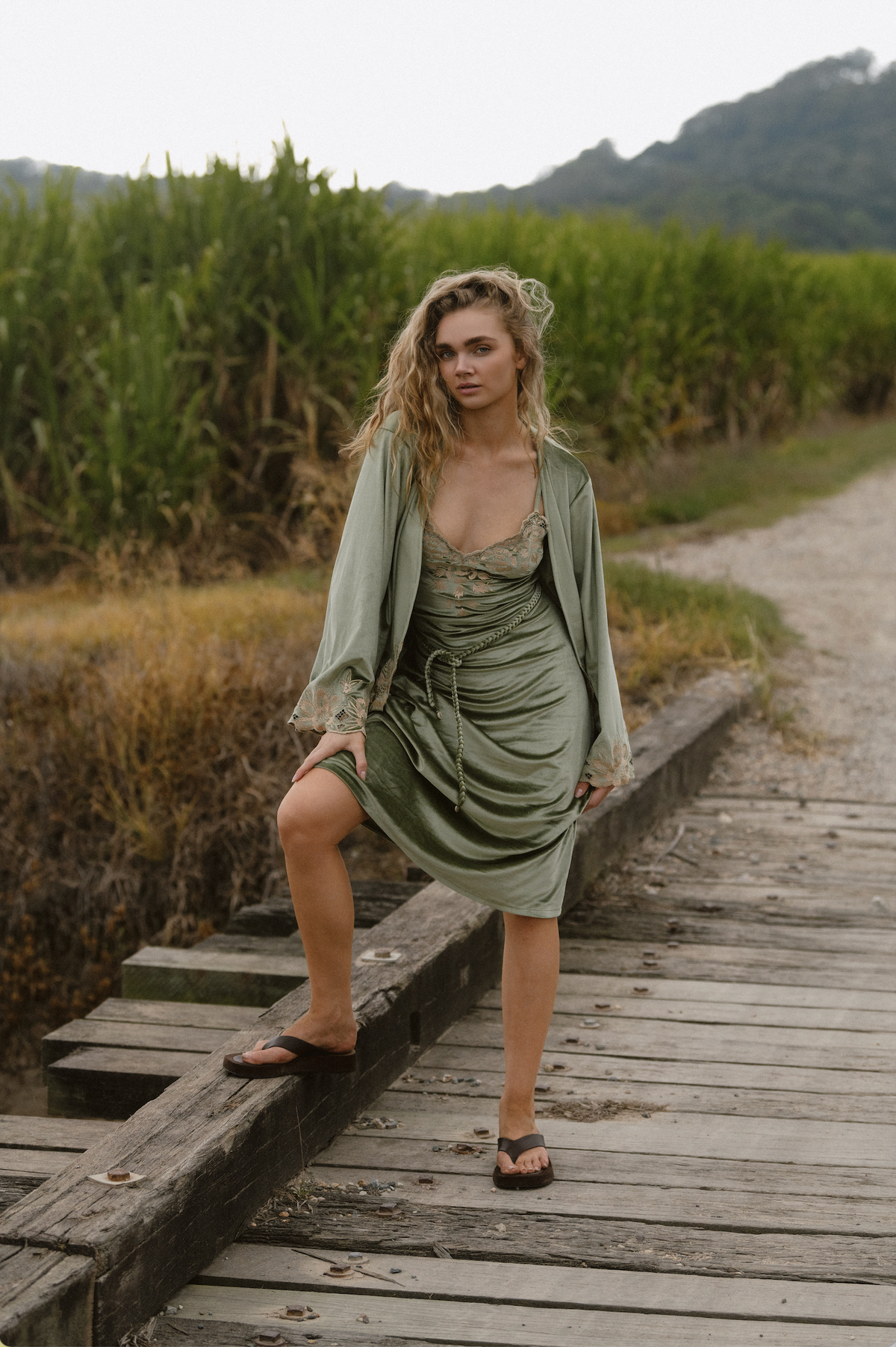 Hendrix Kimono Jacket - Moss